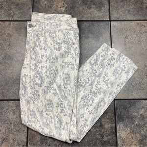 Women’s Free People Snakeskin Style Print Straight Leg Jeans Size 28